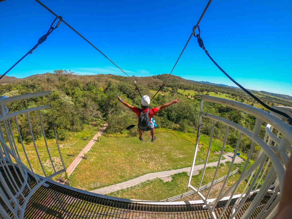 Vista privilegiada Tirolesa Nascente Azul Adventure